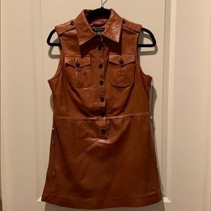 Etcetera leather vest